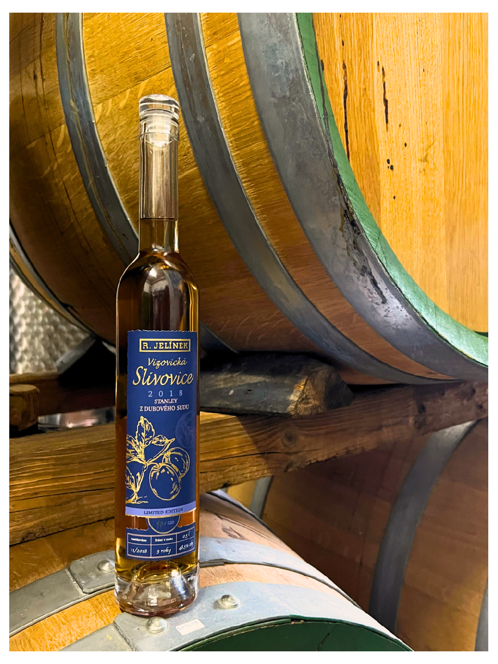Vizovice Plum Brandy 2018 Stanley from French Oak Barrel 48.5% 0.5l