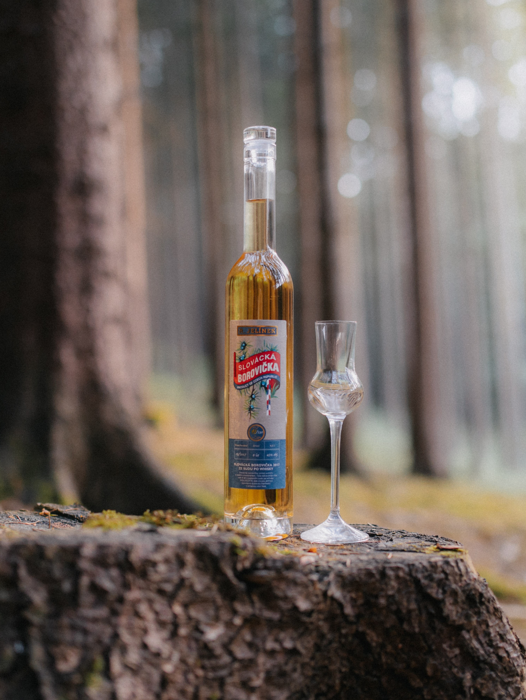 R. JELÍNEK Slovácká Borovička 2019 from Oak Barrel After Plum Brandy 45% 0.7l (EMPTY BOTTLE)