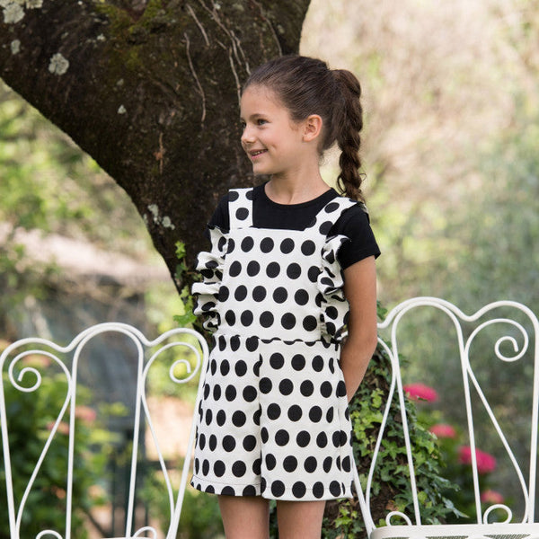 BLACK POLKA DOTS ONESIE