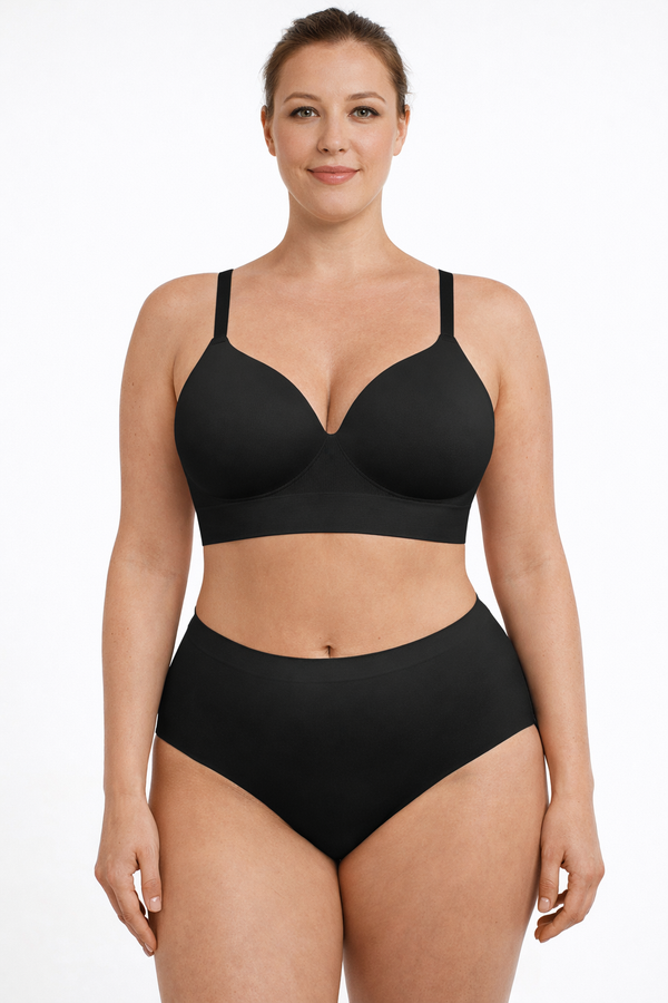 Seamless Shaping Bra Without Underwire, BLACK Size: XL