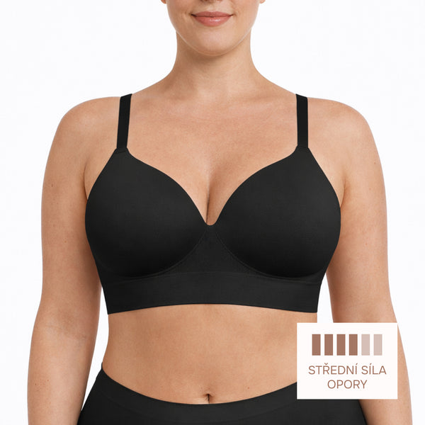 Seamless Shaping Bra Without Underwire, BLACK Size: S