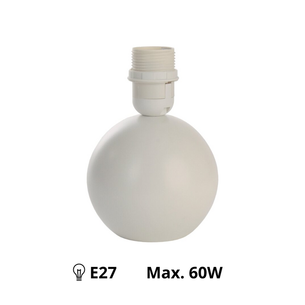 Various Lamp Base Ball - White - 20 cm - Wood E27 - Elegant & Timeless