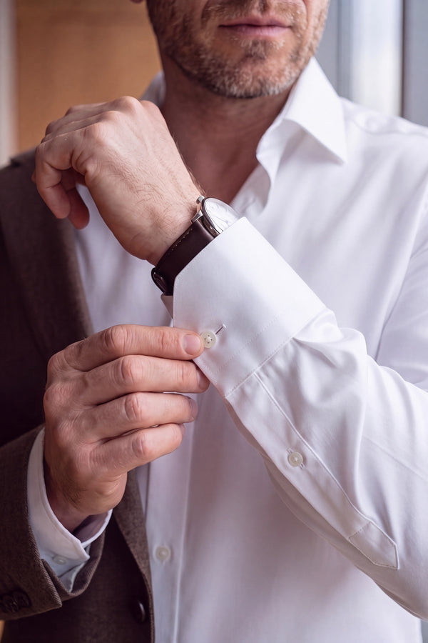 CĀVA Signature Shirt | Stretch Premium Cotton | White Size: L/41-42, Colour: White