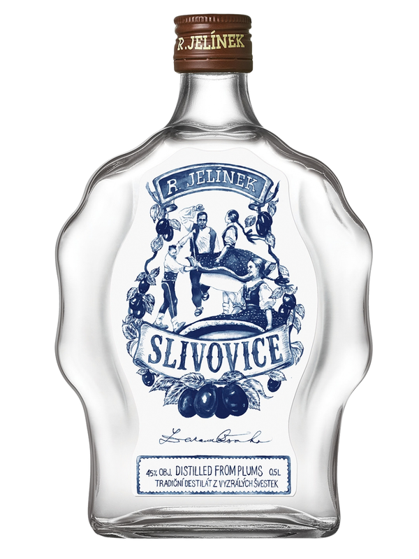 Slivovice R. JELÍNEK & Zuzana Osako 45% 0.5l + 2 glasses