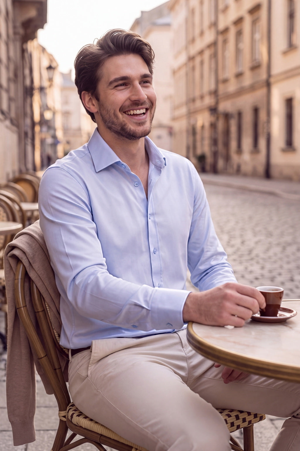Camisa CĀVA Signature | Algodón Premium Elástico | Azul Talla: XL/43-44, Color: Azul