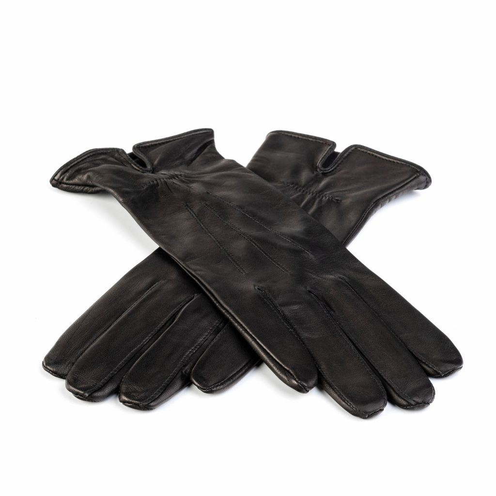 Women's Leather Gloves with Slit and Thin Lining