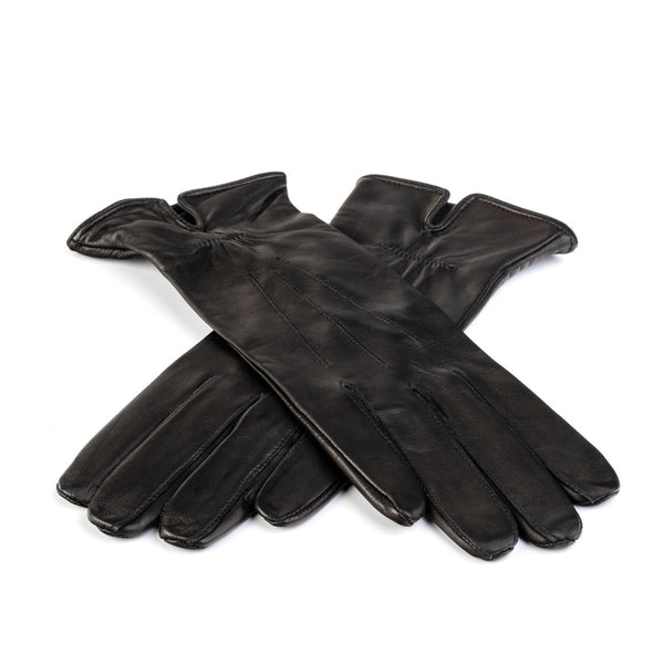 Women's Leather Gloves with Slit and Thin Lining
