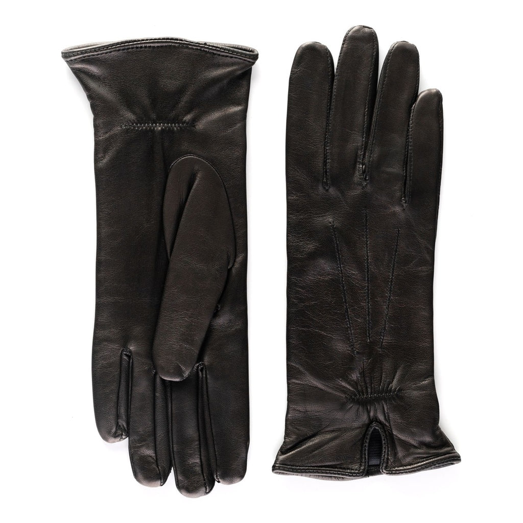Women's Leather Gloves with Slit and Thin Lining