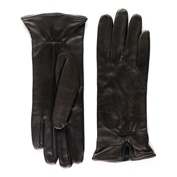 Women's Leather Gloves with Slit and Thin Lining
