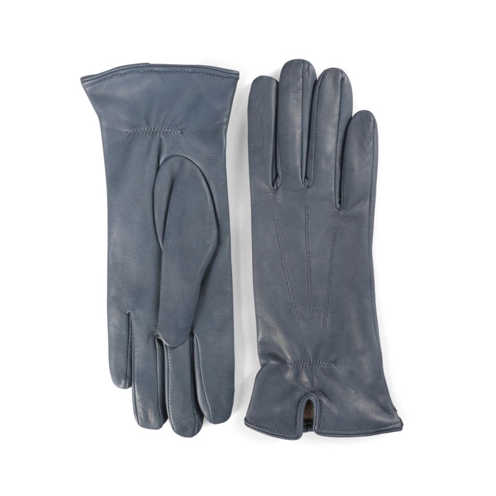 Women's Leather Gloves with Slit and Thin Lining