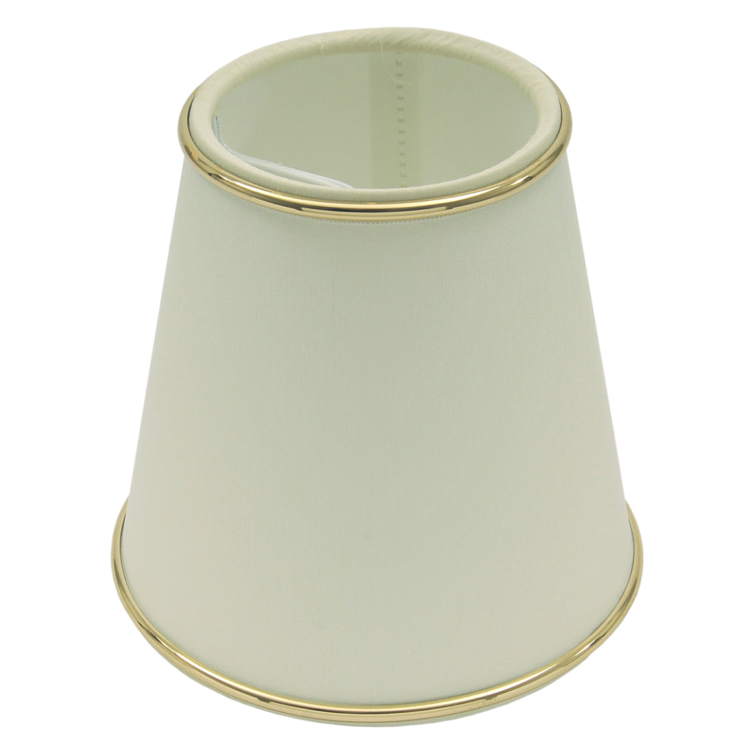 Various Lamp Shade Attachments – Ø 11 cm - Cream with Glossy Gold Edge - Chintz