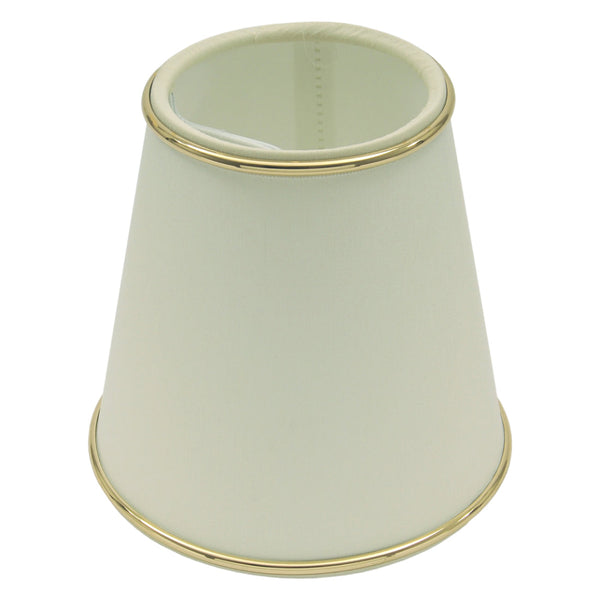 Various Lamp Shade Attachments – Ø 11 cm - Cream with Glossy Gold Edge - Chintz