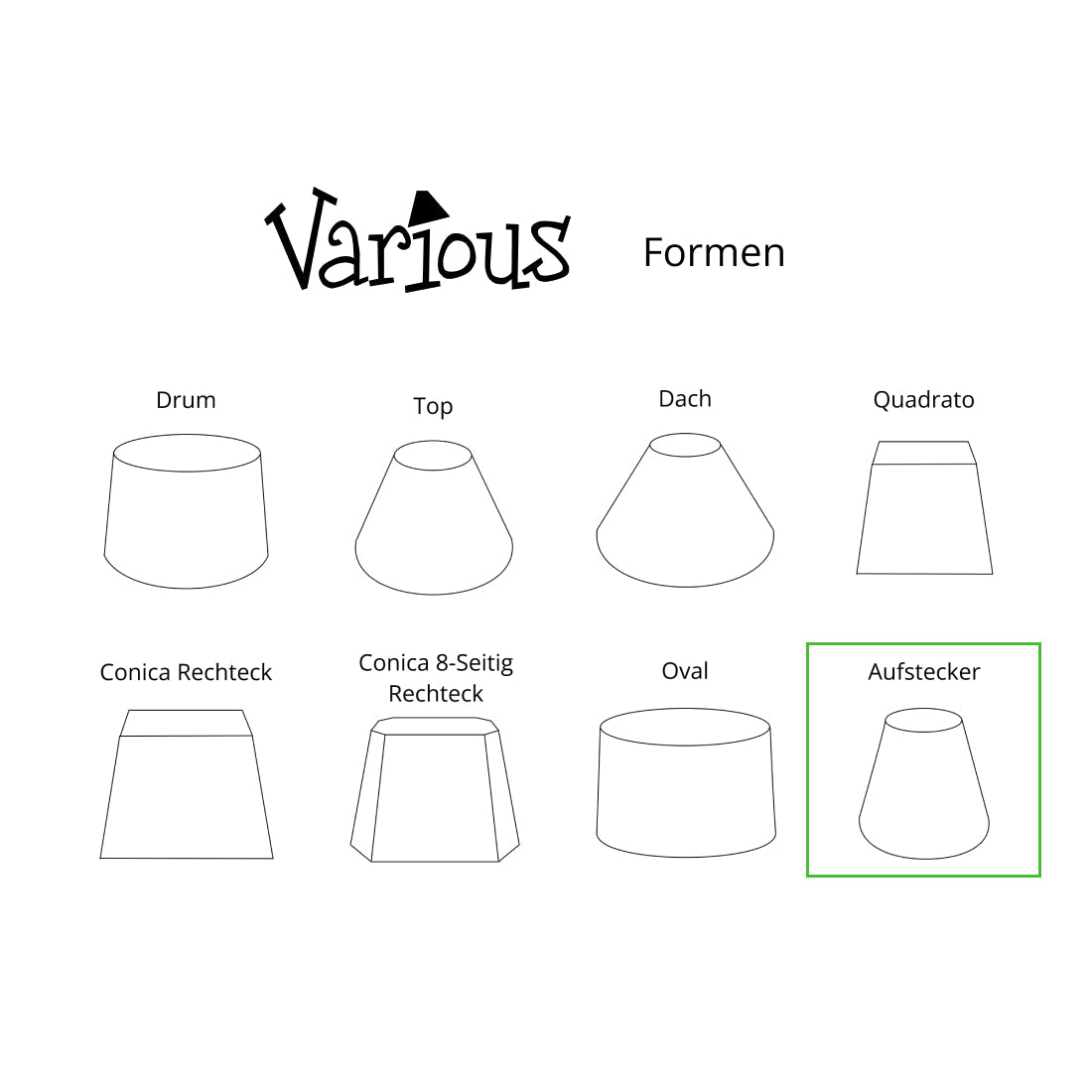 Various Lamp Shade Attachments – Ø 11 cm - Cream - Texture