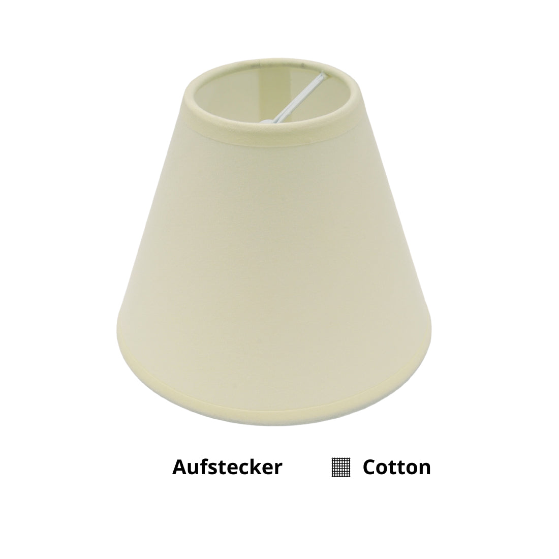 Various Top Lampshade – Ø14 or 16 cm - Cream - Cotton - Clip-On