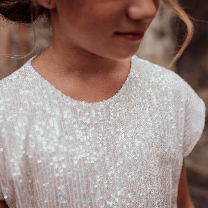 TOP SEQUINS WITH RUFFLE