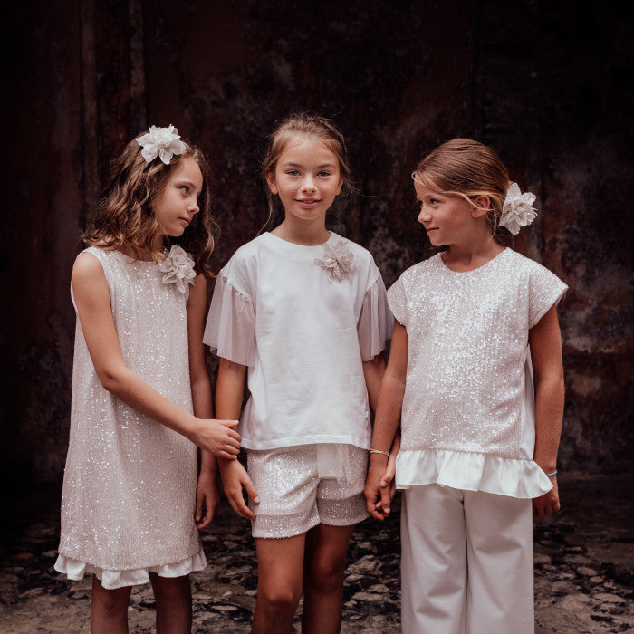 TOP SEQUINS WITH RUFFLE