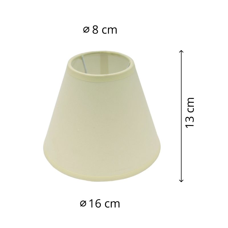 Various Top Lampshade – Ø14 or 16 cm - Cream - Cotton - Clip-On
