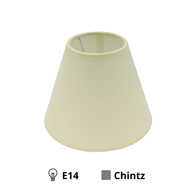 Various Top Lampshade – Ø14 or 16 cm - Cream - Cotton - Clip-On