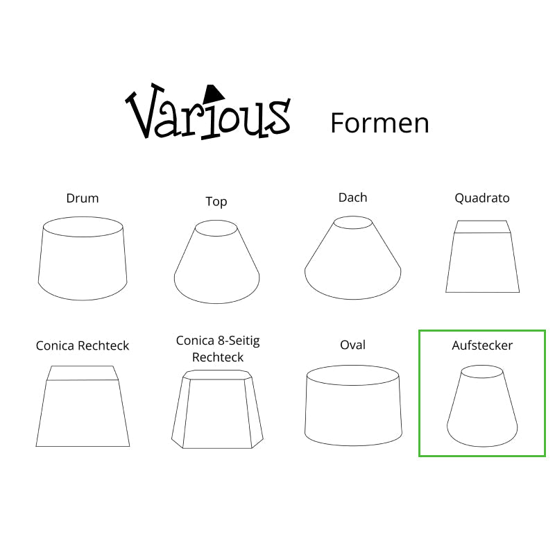 Various Top Lampshade – Ø14 or 16 cm - Cream - Cotton - Clip-On