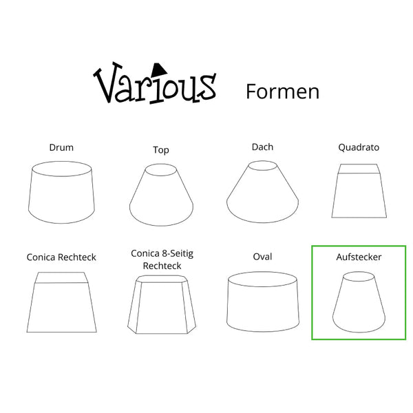 Various Top Lampshade – Ø14 or 16 cm - Cream - Cotton - Clip-On