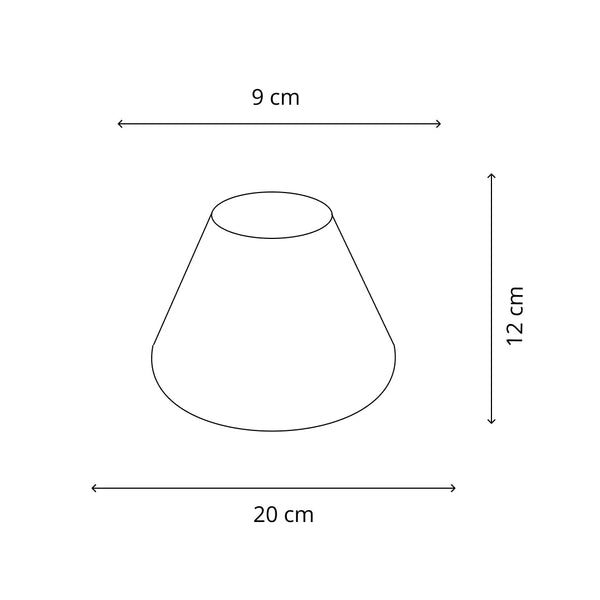 Various Lampenkap - Top - Ø20 cm - Blauw - Katoen - E27