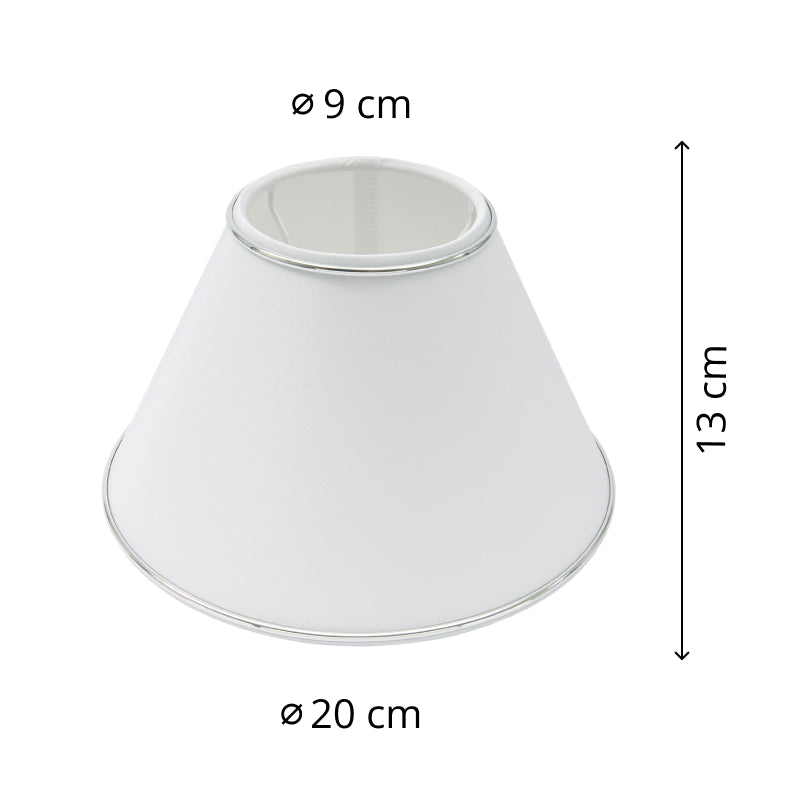 Various Lampshade top – Chintz with Edge – White, Cream or Beige