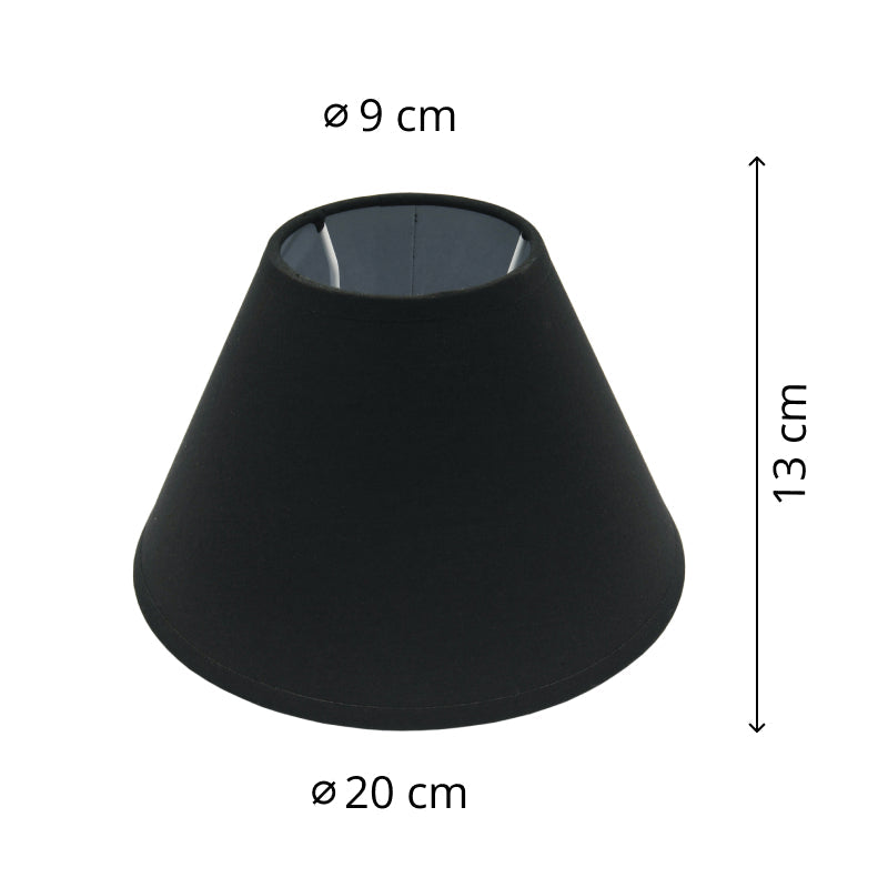 Various Lampshade - Top - Ø20 cm - Black - Cotton - E27