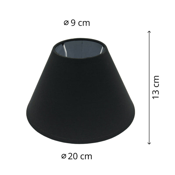 Various Lampshade - Top - Ø20 cm - Black - Cotton - E27