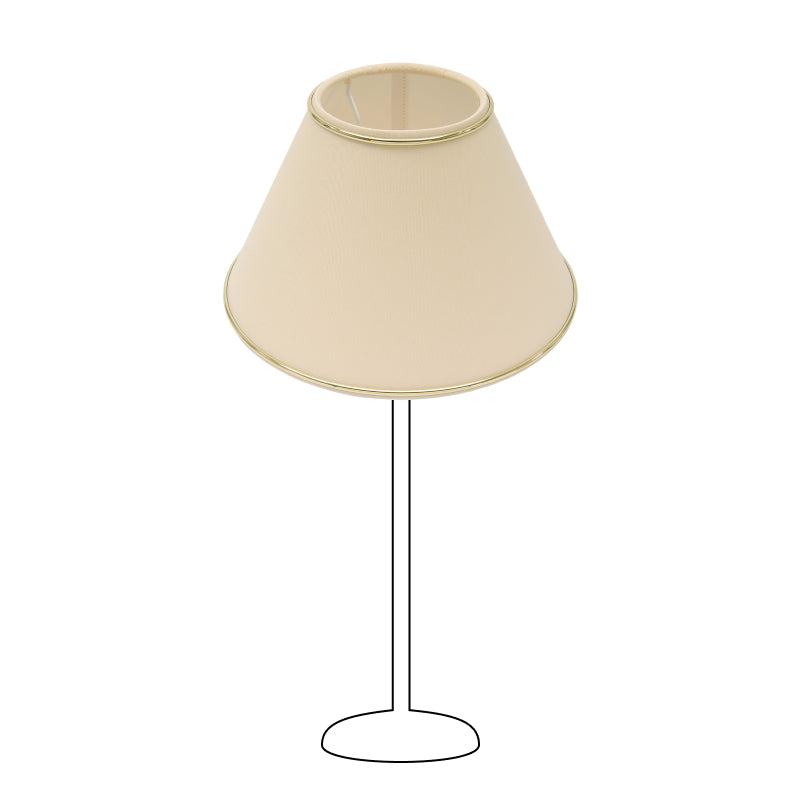 Diverse Lampenkappen Top Rond – Ø20 cm - Chintz - Beige met Gouden Rand - Glanzend