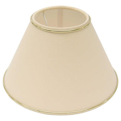 Diverse Lampenkappen Top Rond – Ø20 cm - Chintz - Beige met Gouden Rand - Glanzend