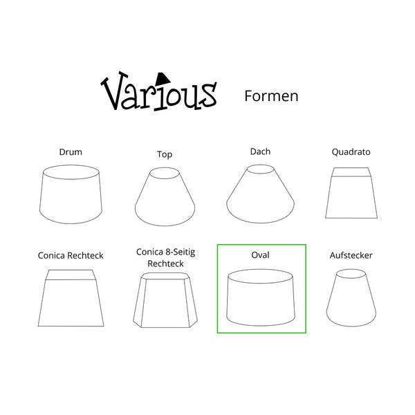 Various Oval Chintz Cream Lampshade (Ø25 cm) – Elegant Lighting for Your Home