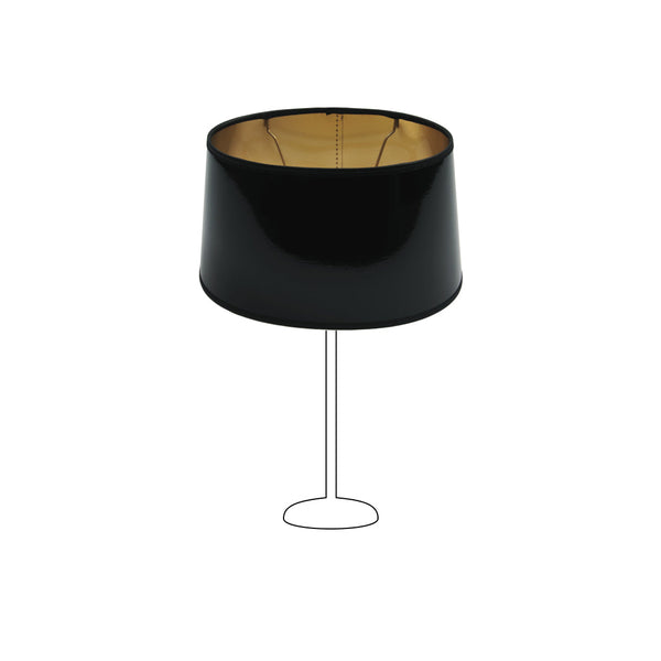 Vari Paralumi Ovali - Laccato/Foglio d'Oro - Nero - Ø25 o Ø30