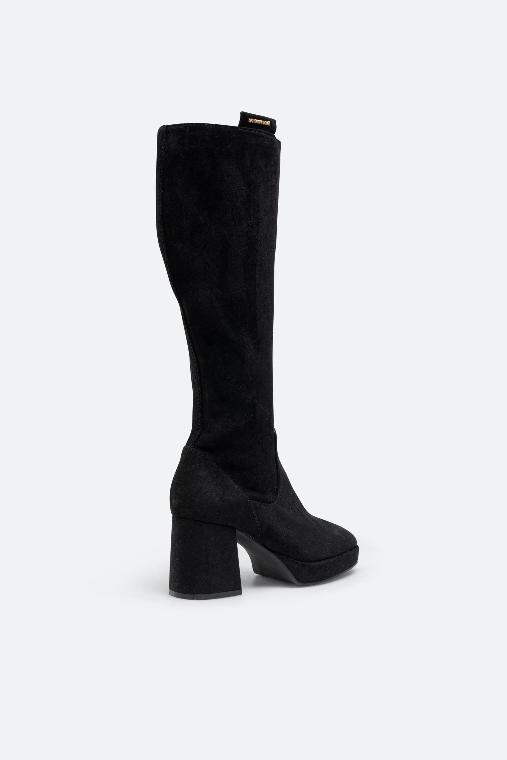 High Black Suede Boot