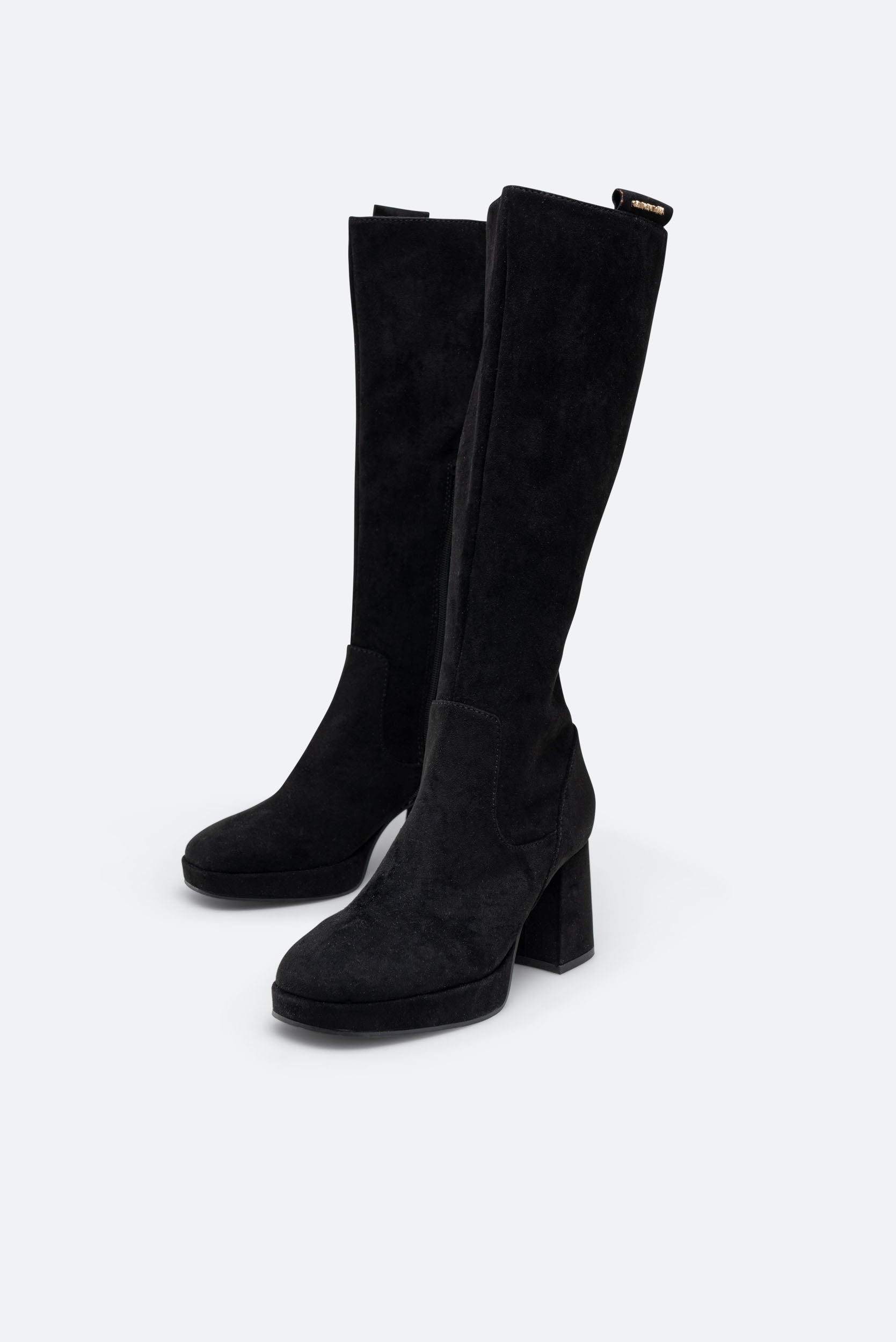 High Black Suede Boot