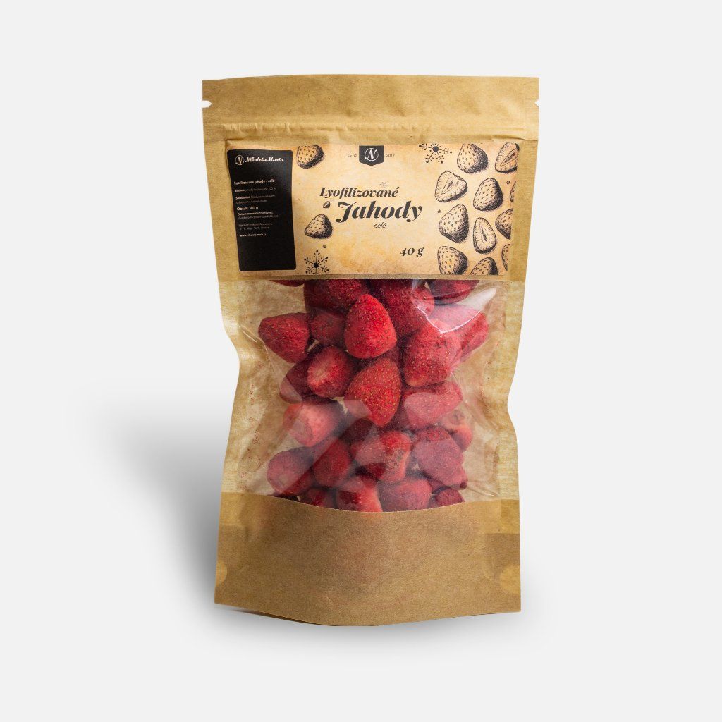 Whole freeze-dried strawberries 40 g