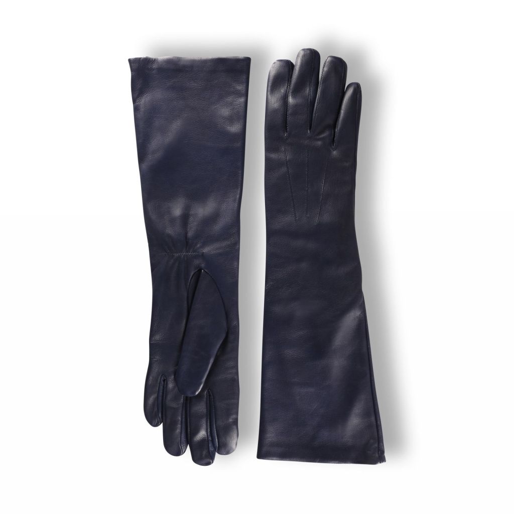 Leather Women's Gloves with Red Silk Lining