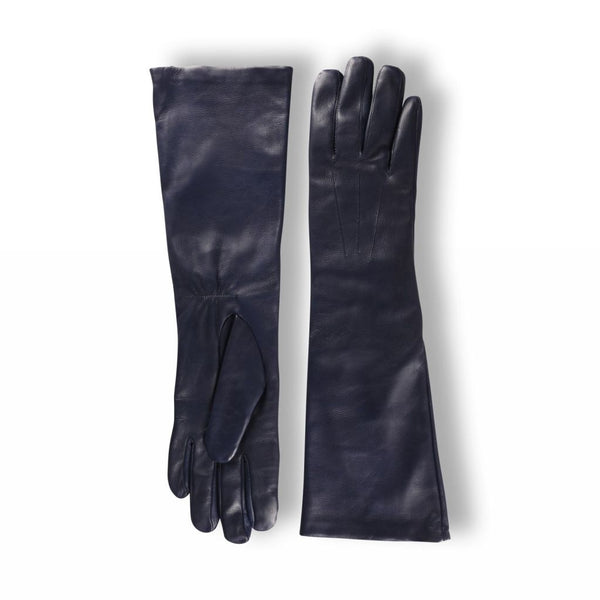 Leather Women's Gloves with Red Silk Lining