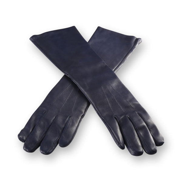 Leather Women's Gloves with Red Silk Lining