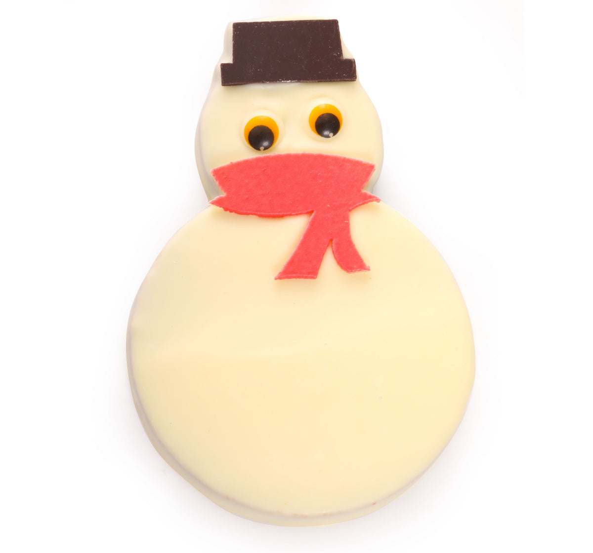 White chocolate snowman pastries Christmas chocolates