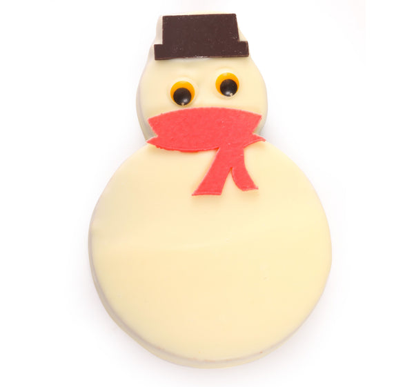 Bonhomme de neige feuilleté chocolat blanc chocolats noël