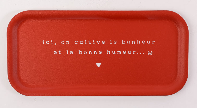 Thermo Cork Rectangular Tray Here We Cultivate Happiness