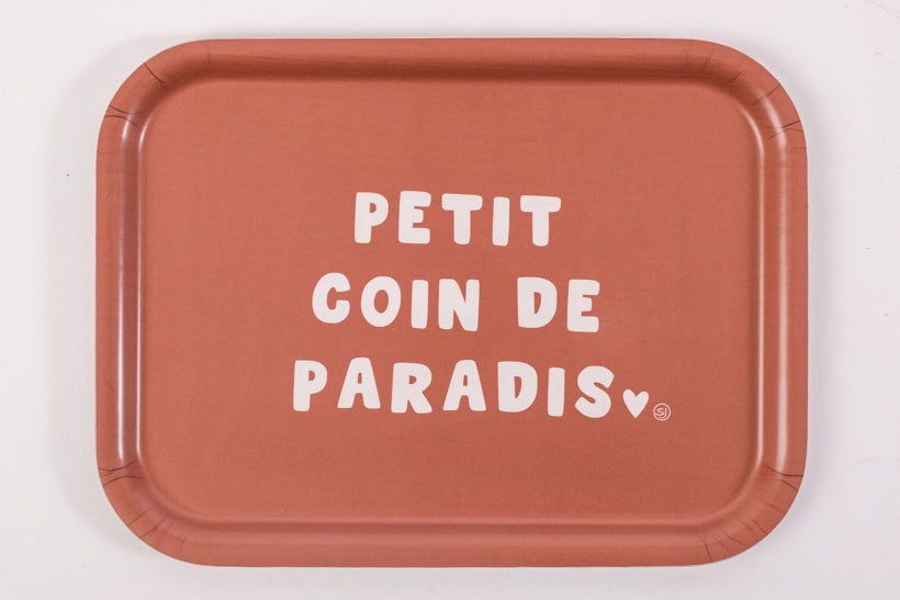 Small rectangular tray little corner of paradise