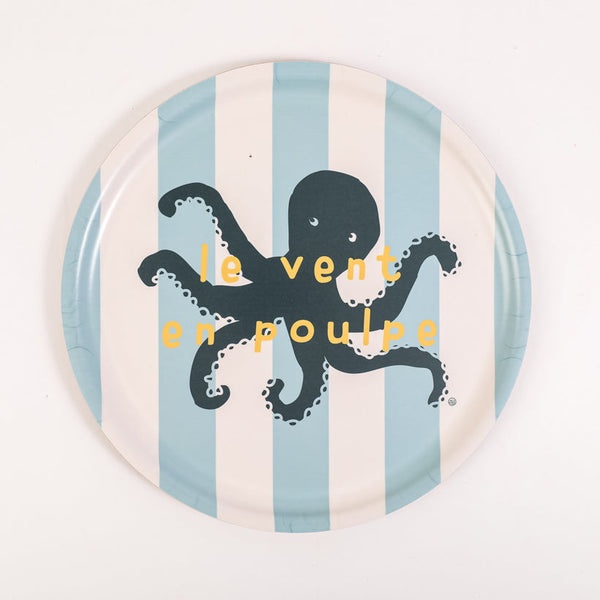 Round tray 35cm the wind in octopus