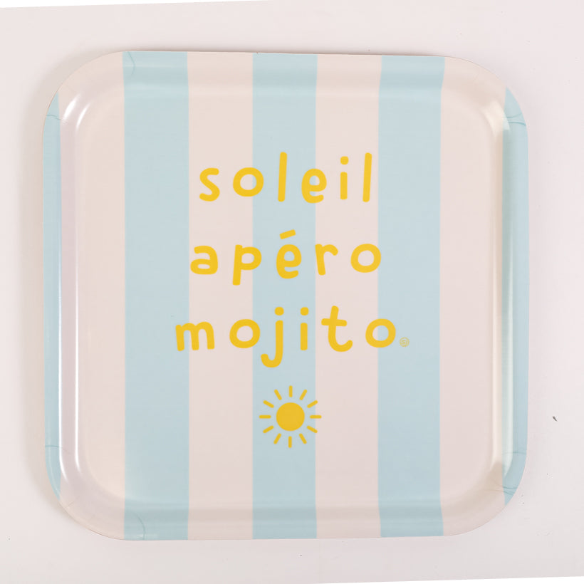 Square tray sun aperitif mojito