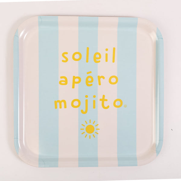 Vierkante dienblad zon aperitief mojito