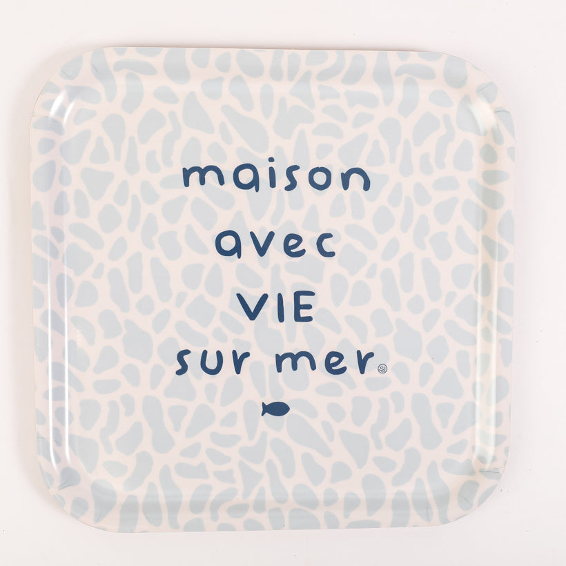 Square tray house with sea life
