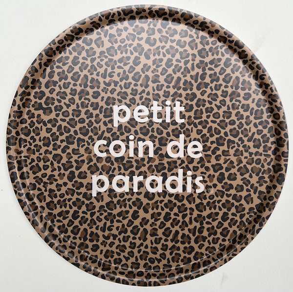 Round tray 45cm little paradise leopard