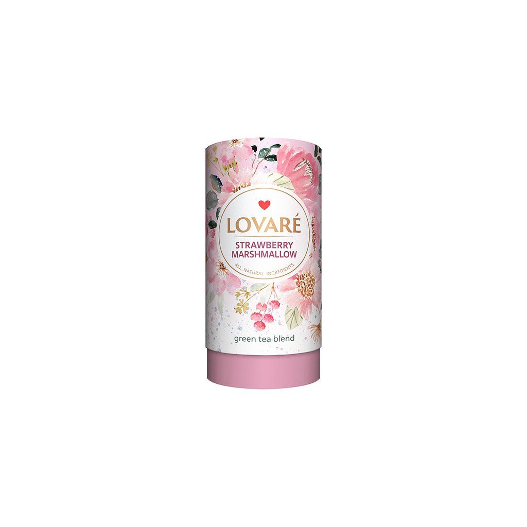 LOVARÉ Strawberry Marshmallow 80g (loose leaf green tea)