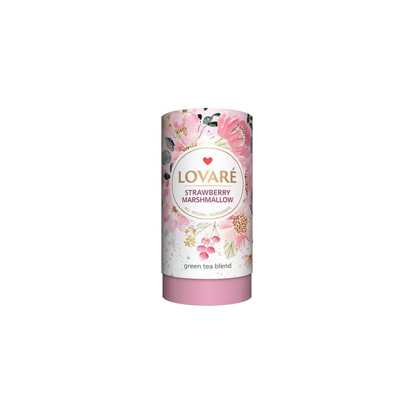 LOVARÉ Strawberry Marshmallow 80g (loose leaf green tea)