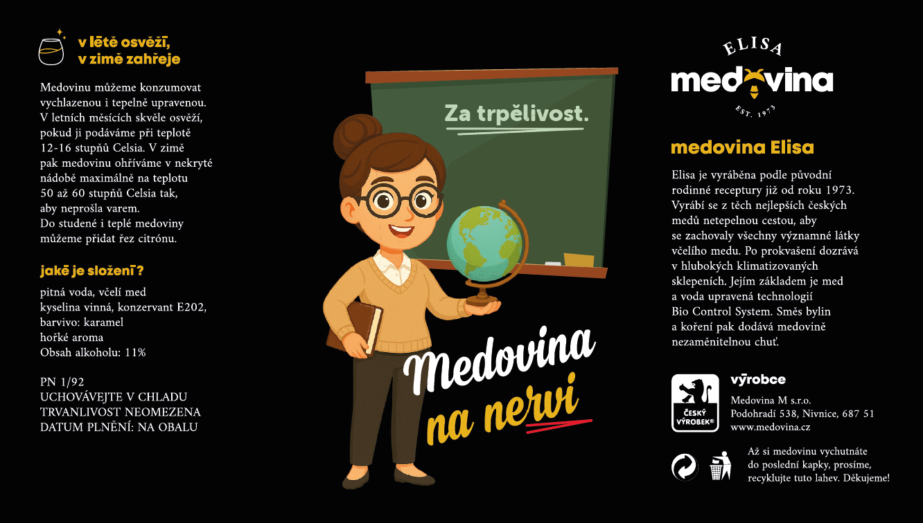 Elisa - Honey Mead for Nerves - Gift for a Teacher 0.5 l 11%